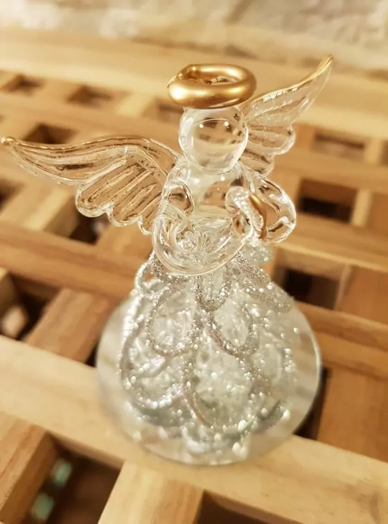 Skleněný anděl K0560
