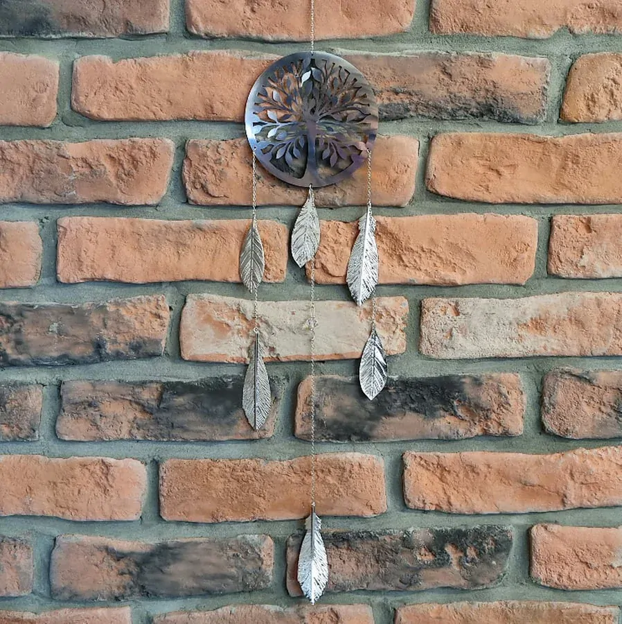 Lapač snů kov 66cm stříbrná K0315
