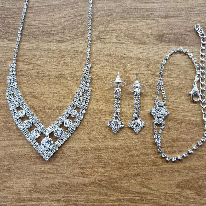 Set náhrdelník, náušnice a náramek K8114