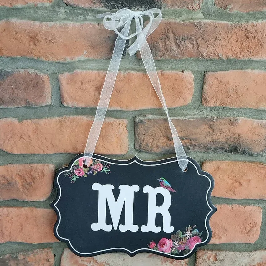 Svatební cedulky MR a MRS K6694