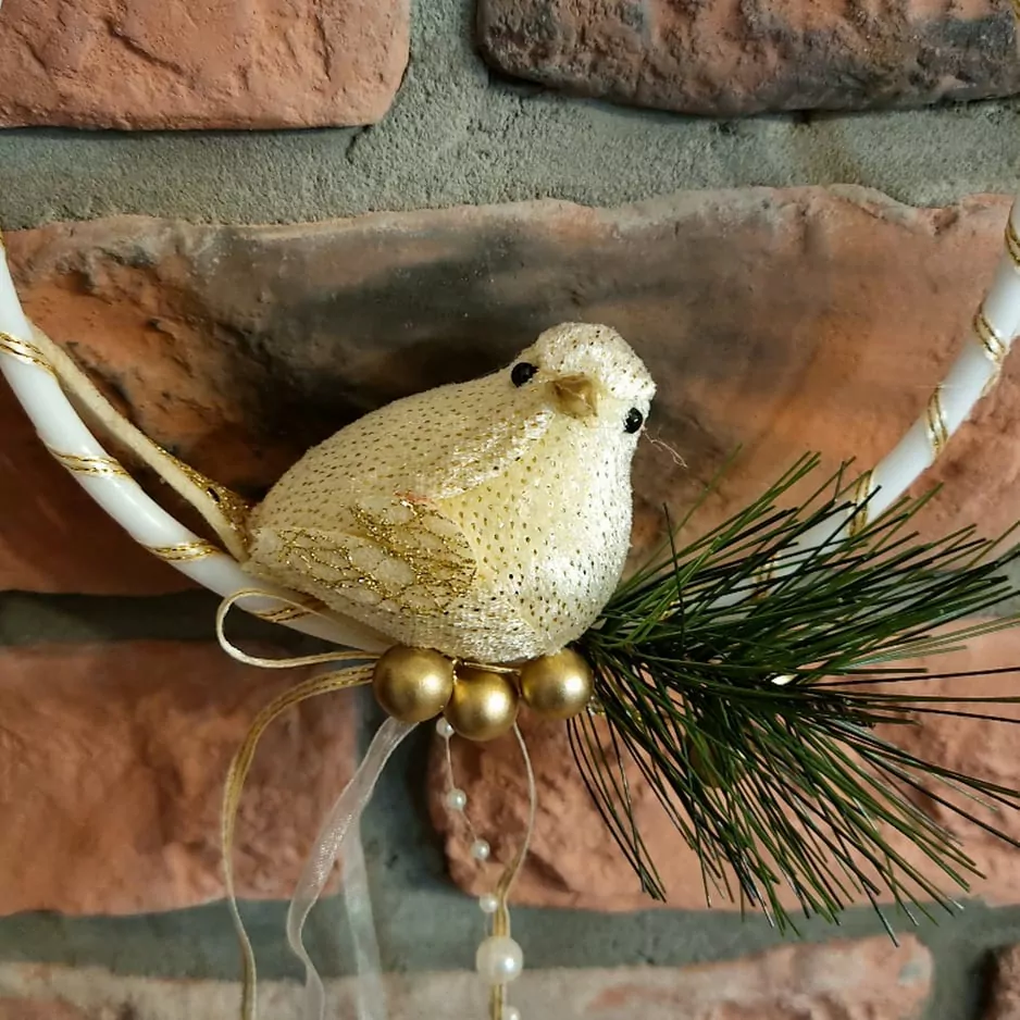 Věneček s ptáčkem K7406