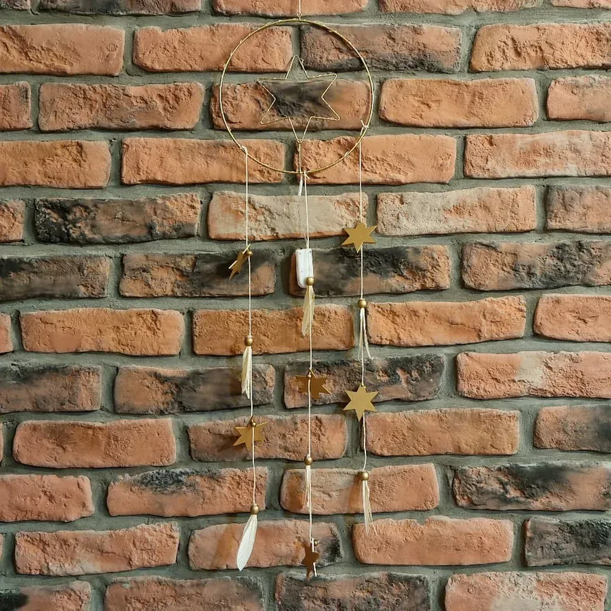Lapač snů hvězda kov/LED 80CM K6646