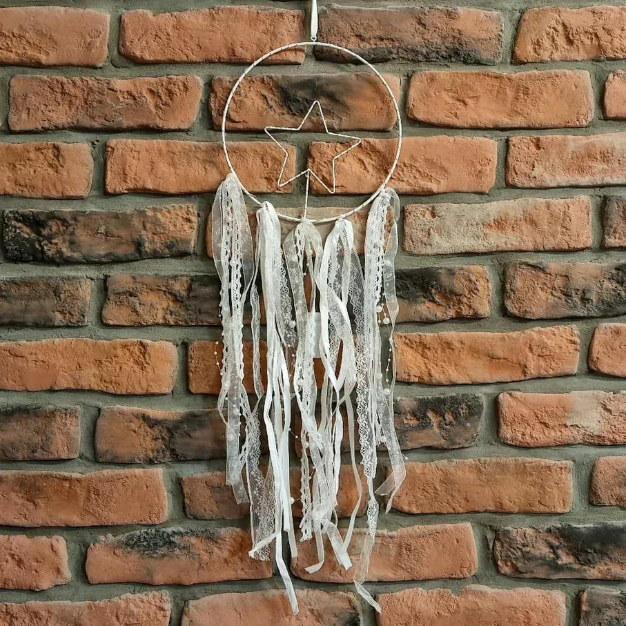 Lapač snů kov/textil/LED 80cm K6615