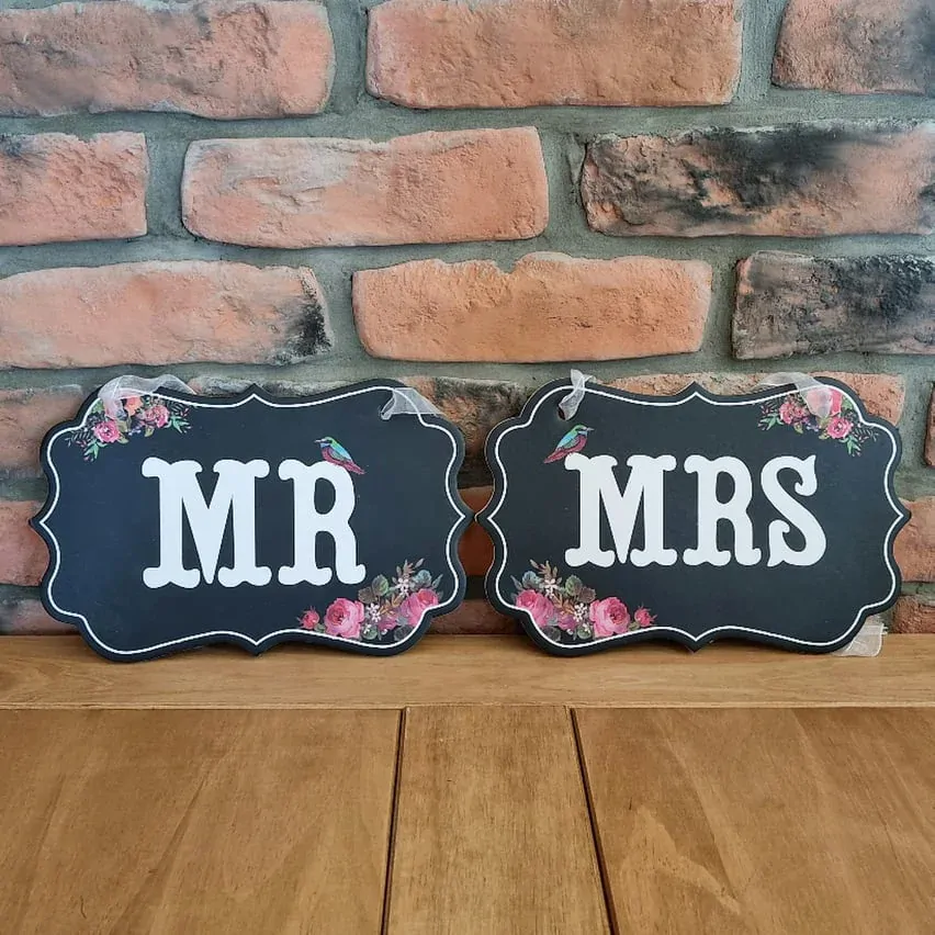 Svatební cedulky MR a MRS K6694